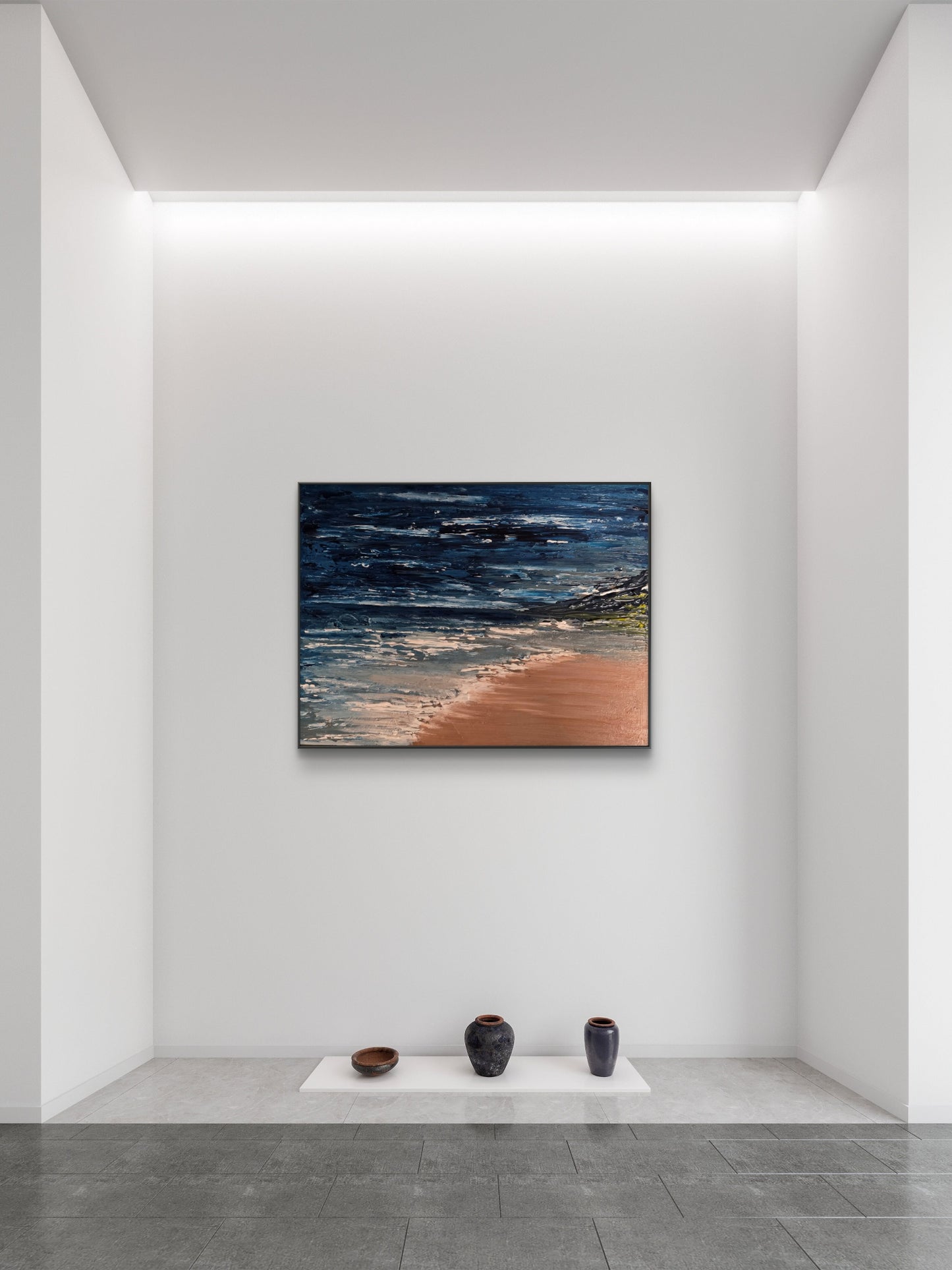 Moonlit Cottage - Framed