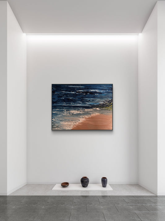 Moonlit Cottage - Framed