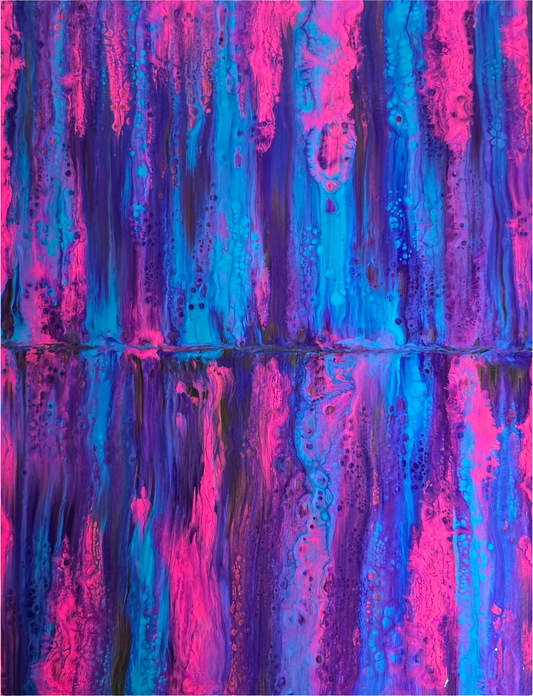 Neon Cascade - Limited Edition Print