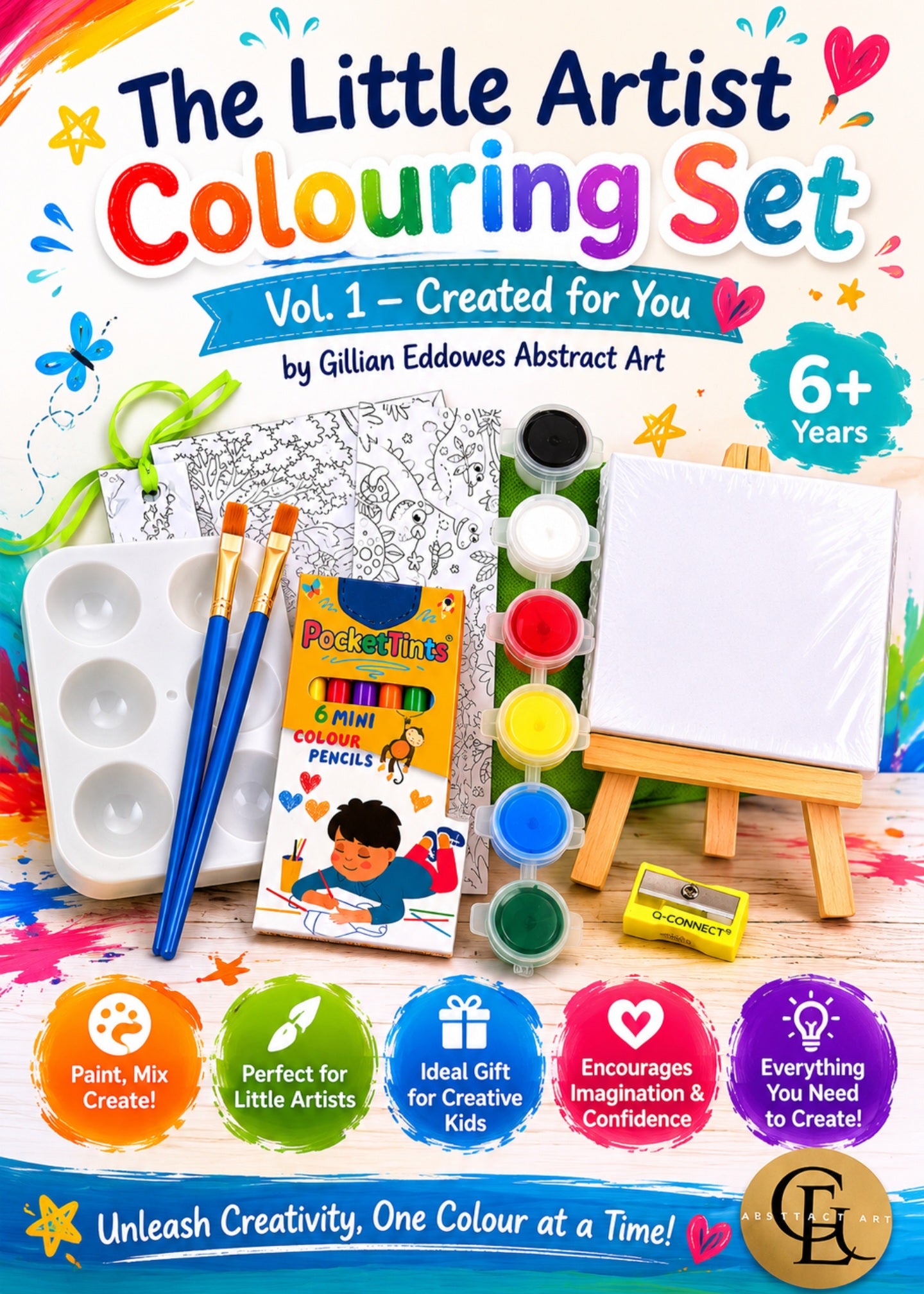 The Little Artist Colouring Set by Gillian Eddowes Abstract Art